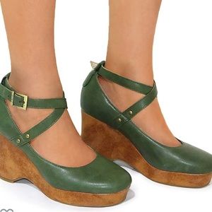 Green high heels